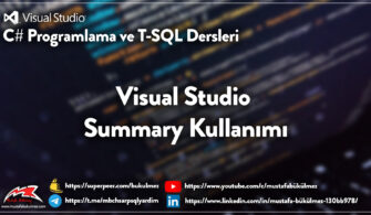 Visual Studio Summary kullanımı