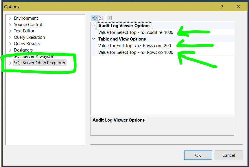 sql management studio select top row change 2 – Mustafa BÜKÜLMEZ