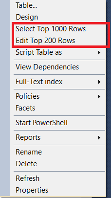 sql management studio select top row change – Mustafa BÜKÜLMEZ