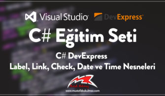 C# DevExpress Label, Link, Check, Date ve Time Nesneleri