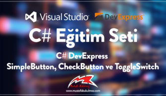 C# DevExpress SimpleButton, CheckButton ve ToggleSwitch