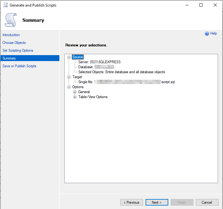 SQL Database Create Script Oluşturmak -Wizard-Review – Mustafa BÜKÜLMEZ