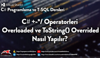 C# Operator Overload ve Metot Override İşlemi