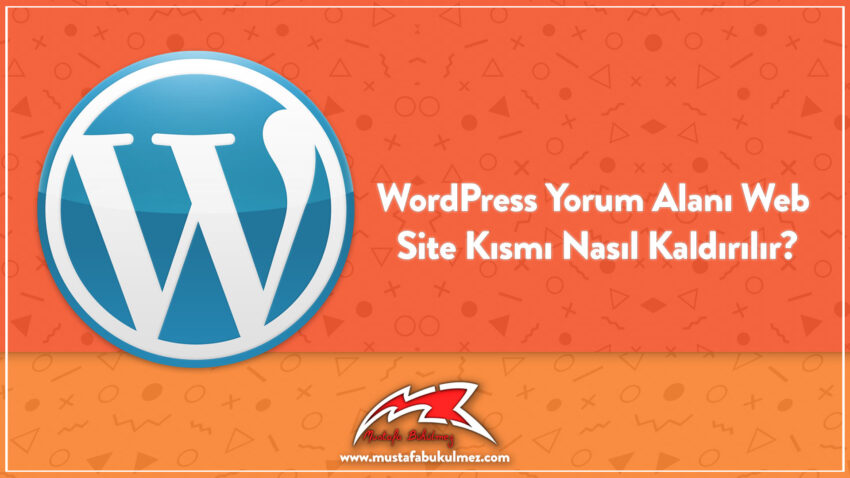 WordPress Yorum Alanı Web Site Kısmı Nasıl Kaldırılır?